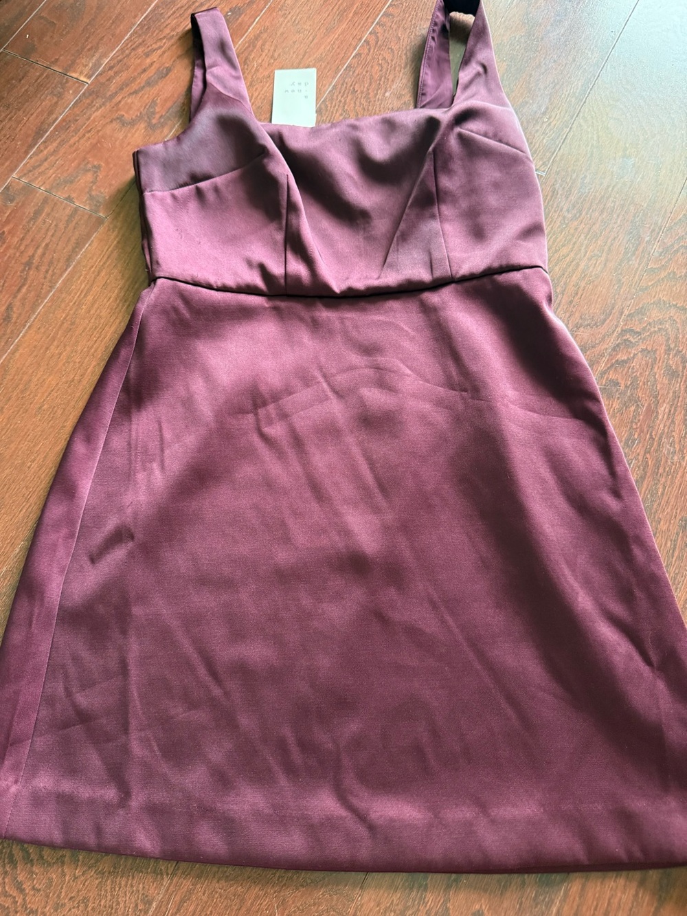 A new day Women's Sleeveless Square-Neck Mini Dress in Burgundy
